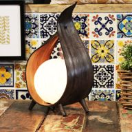 Natürliche Kokosnusslampe- Schokolade