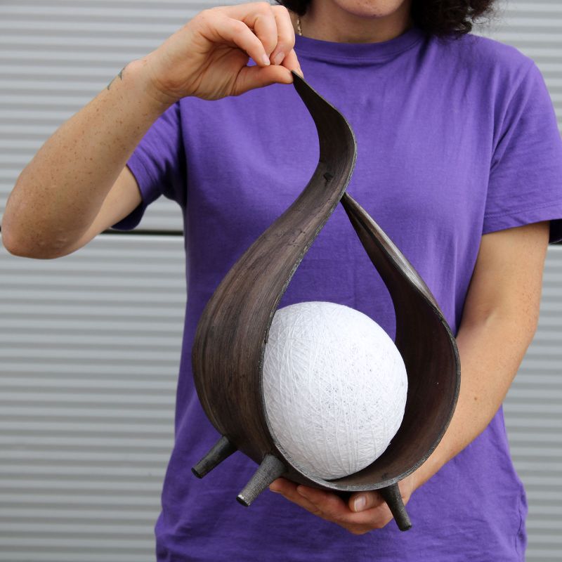 Natürliche Kokosnusslampe- Schokolade