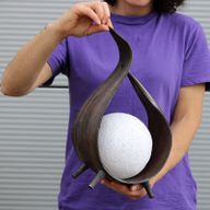 Natürliche Kokosnusslampe- Schokolade