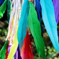 Bali-Traumfänger - Mittlere bunte Pyramide