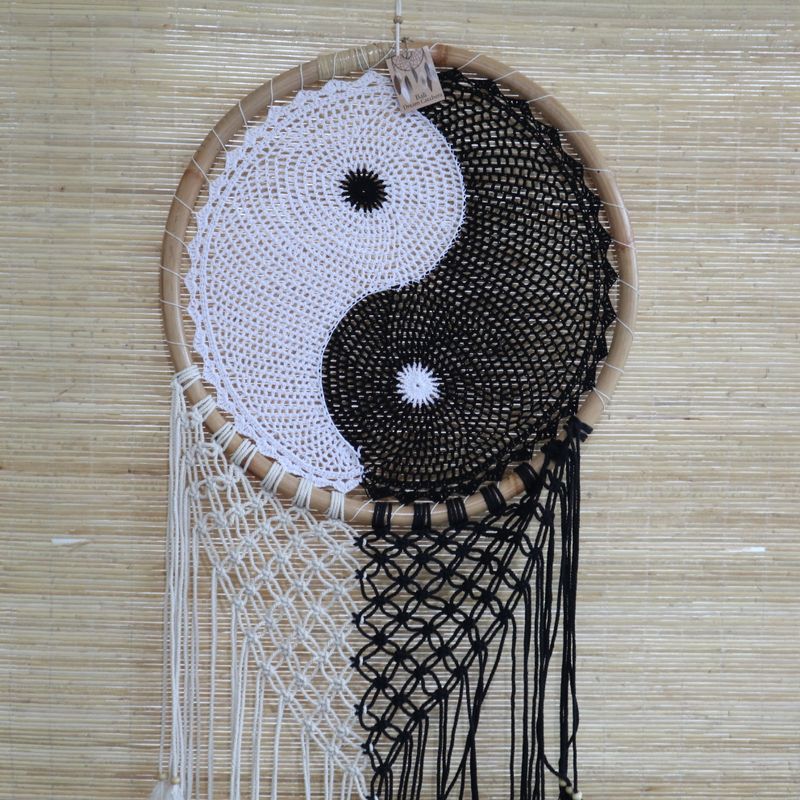 Bali-Traumfänger - Extragroßes Yin Yang D: 50cm