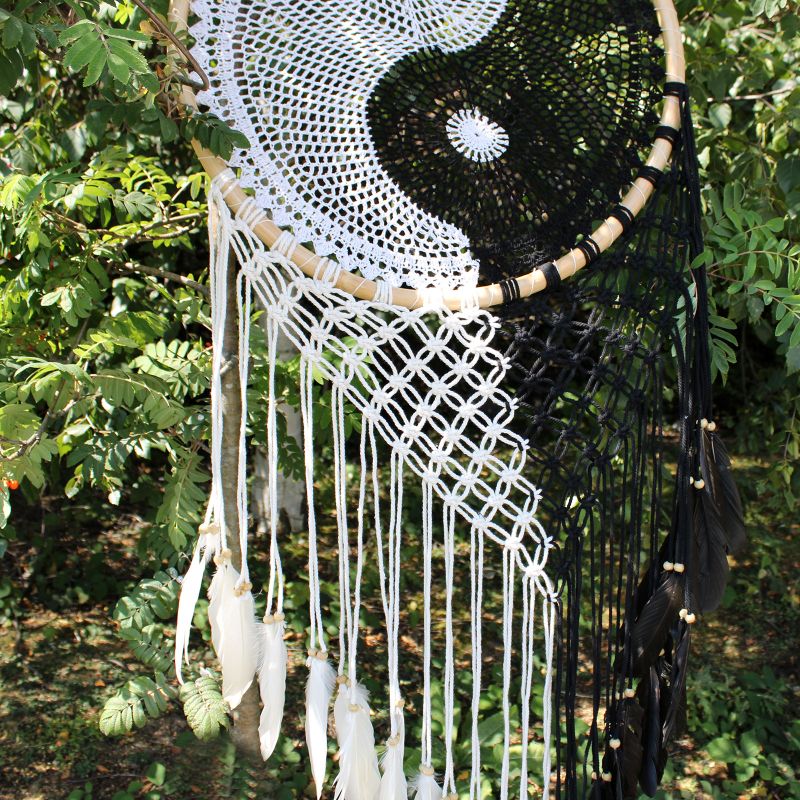 Bali-Traumfänger - Extragroßes Yin Yang D: 50cm