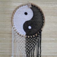 Bali-Traumfänger - Extragroßes Yin Yang D: 50cm