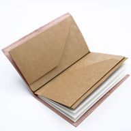 Handgemachtes Ledertagebuch - Kleines Buch der großen Pläne - Rot (80 Seiten)