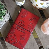 Handgemachtes Ledertagebuch - Kleines Buch der großen Pläne - Rot (80 Seiten)