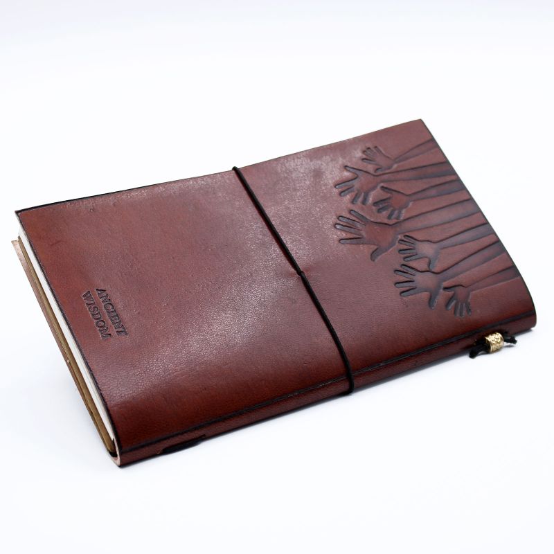 Handgemachtes Ledertagebuch - Wahre Freunde - Brown (80 Seiten)
