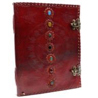 Großes 7 Chakra Lederbuch- 25x32.5cm  (200 Seiten)