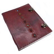 Großes 7 Chakra Lederbuch- 25x32.5cm  (200 Seiten)