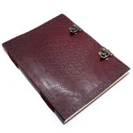 Großes Blume des Lebens Lederbuch 25x32.5cm  (200 Seiten)