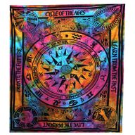 Doppelte Tagesdecke aus Baumwolle / Wandbehang- Circle of Ages