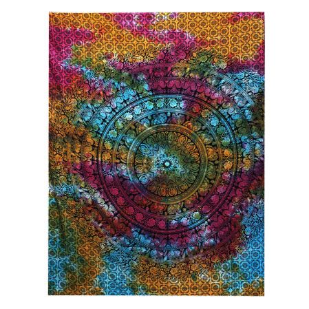 Tagesdecke aus Baumwolle / Wandbehang- Mandala Elephant