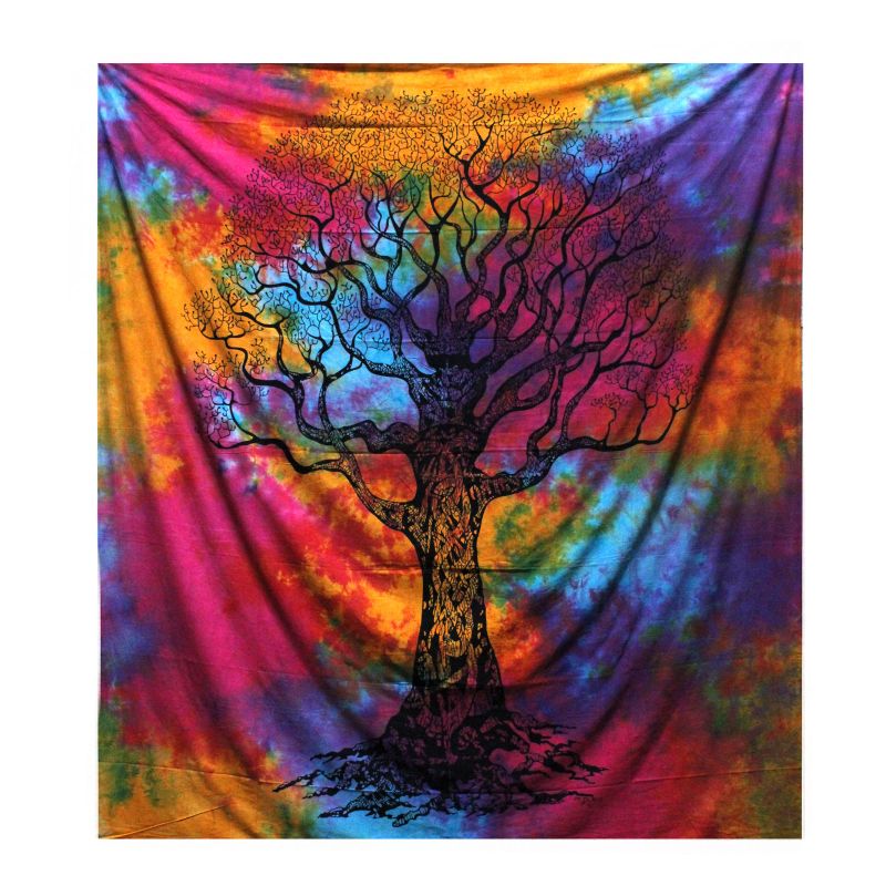Doppelte Tagesdecke aus Baumwolle / Wandbehang- Winter Tree