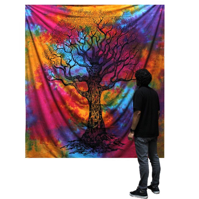Doppelte Tagesdecke aus Baumwolle / Wandbehang- Winter Tree