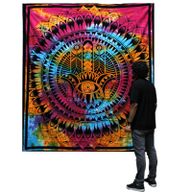 Doppelte Tagesdecke aus Baumwolle / Wandbehang- Hamsa