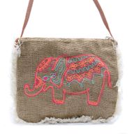 Fransentasche - Elefant (bestickt)