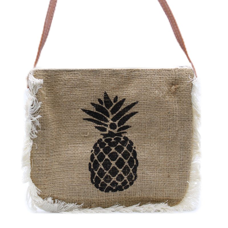 Fransentasche - Ananas (bedruckt)