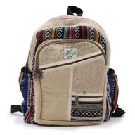 Kleiner Hanf-Rucksack – Zick-Zack-Reißverschluss-Stil