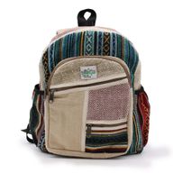 Kleiner Hanf-Rucksack – Zick-Zack-Reißverschluss-Stil