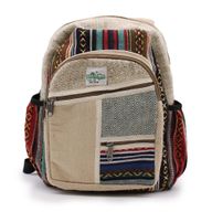 Kleiner Hanf-Rucksack – Zick-Zack-Reißverschluss-Stil