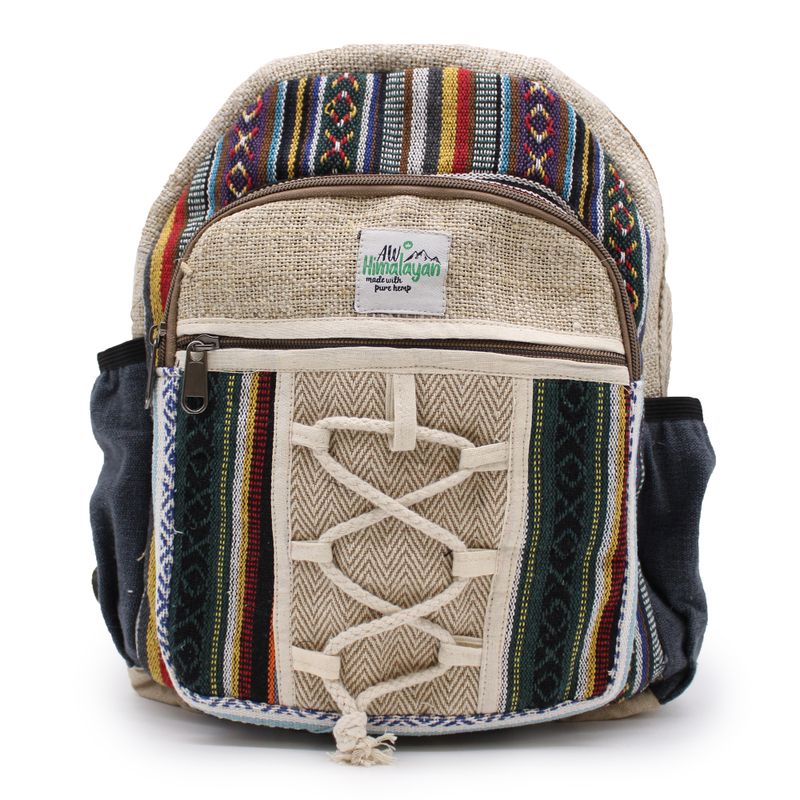 Kleiner Hanfrucksack im Seil- und Taschenstil