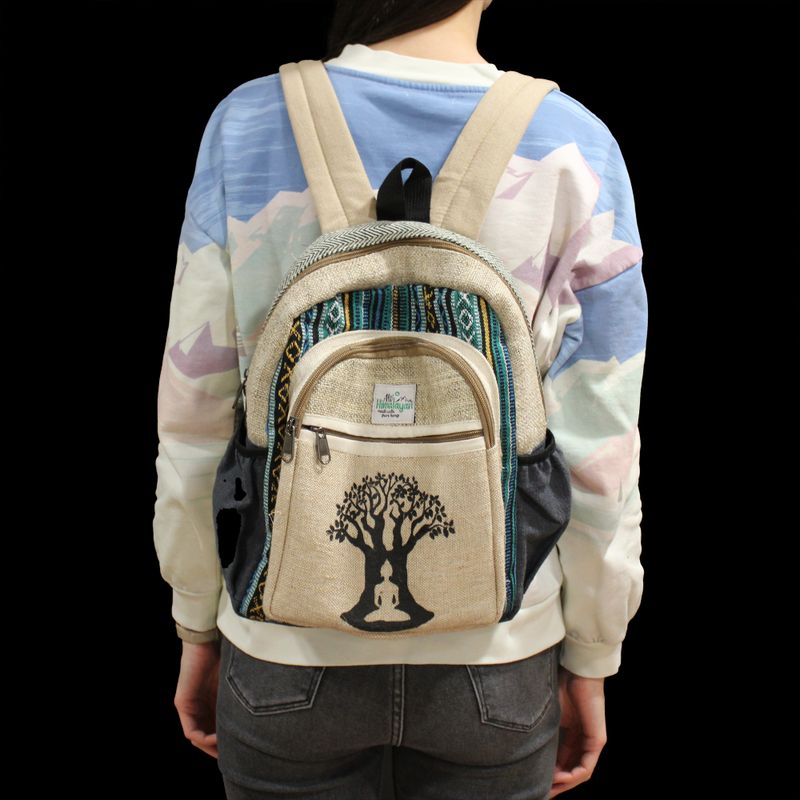 Kleiner Hanf-Rucksack – Bodhi-Baum-Design