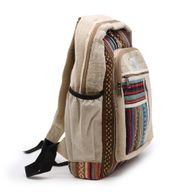 Großer Hanf-Rucksack – Stil mit geraden Reißverschlüssen