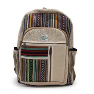 Großer Hanf-Rucksack – Stil mit geraden Reißverschlüssen