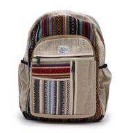 Großer Hanf-Rucksack – Stil mit geraden Reißverschlüssen