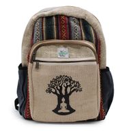 Großer Hanf-Rucksack – Bodhi-Baum-Design