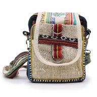 Body-Cross Reisetasche aus natürlichem Hanf und Jhari