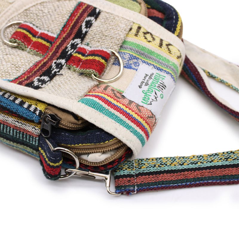 Body-Cross Reisetasche aus natürlichem Hanf und Jhari