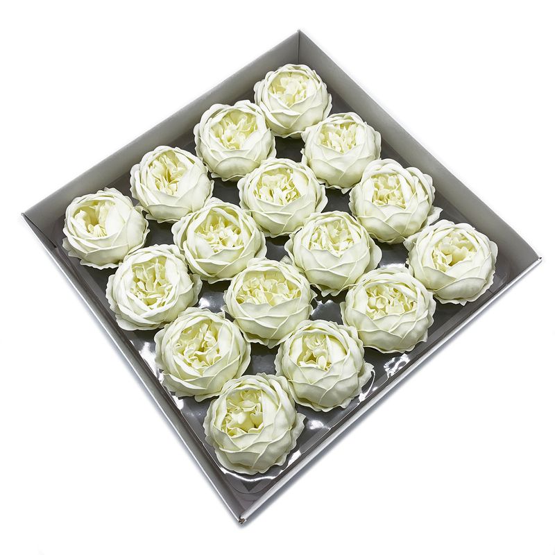 DIY Seifenblumen - ext. große Pfingstrose - Elfenbein