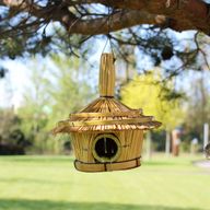 Kleine runde Seegras-Vogelbox 17x17cm
