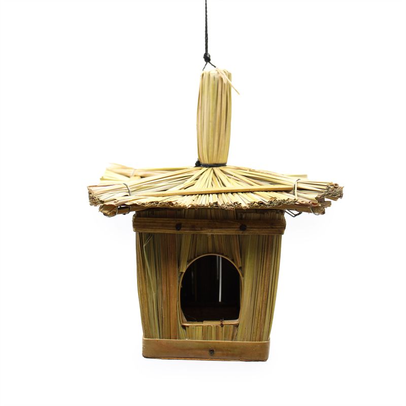Kleine quadratische Seegras-Vogelbox 18x13cm