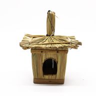 Kleine quadratische Seegras-Vogelbox 18x13cm