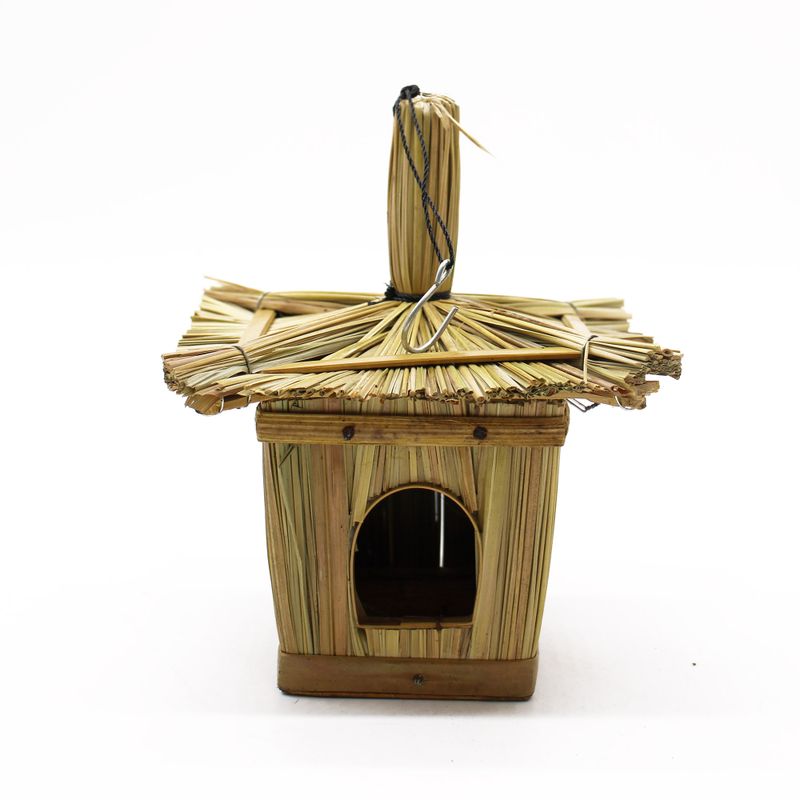 Kleine quadratische Seegras-Vogelbox 18x13cm