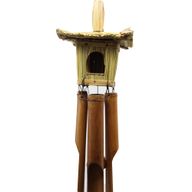 Quadratische Seegras-Vogelbox mit Glockenspielen 49x15cm