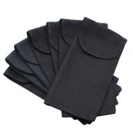 Baumwolltasche für Edelstein-Gesichtsroller 6,75 Unzen - Schwarz 9x19xcm