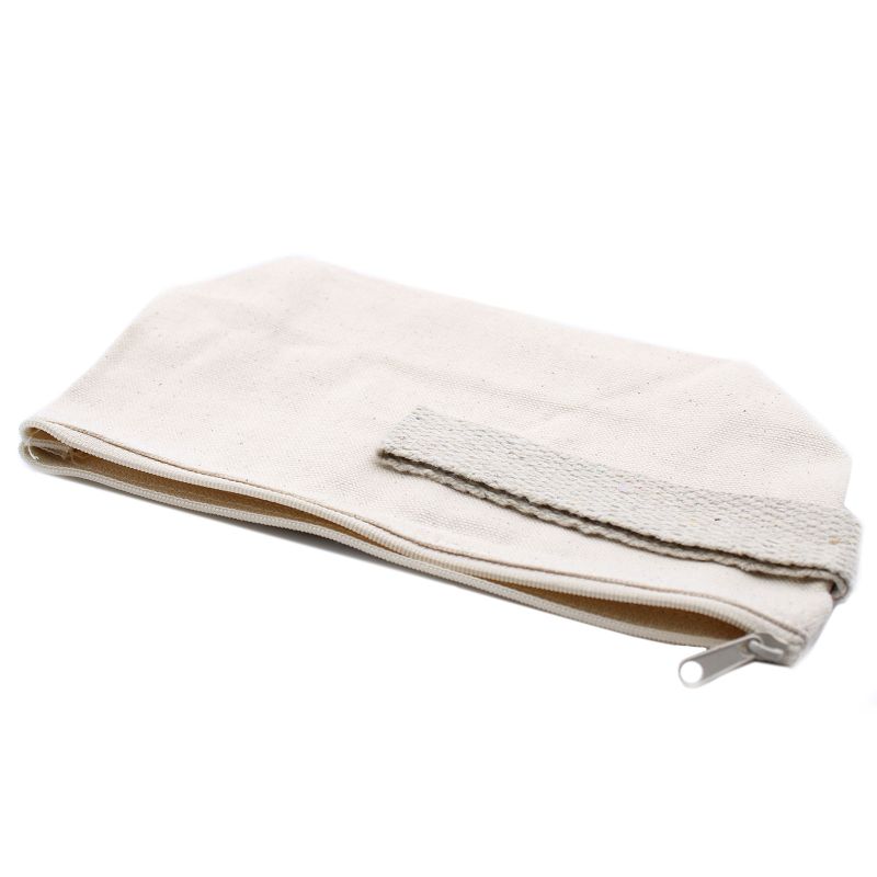 Kulturtasche aus natürlicher Baumwolle, 10 oz – Handhalter