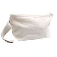 Kulturtasche aus natürlicher Baumwolle, 10 oz – Handhalter