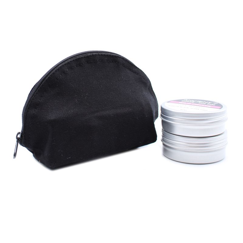 Kulturtasche aus schwarzer Baumwolle 10 oz - Moon Bag