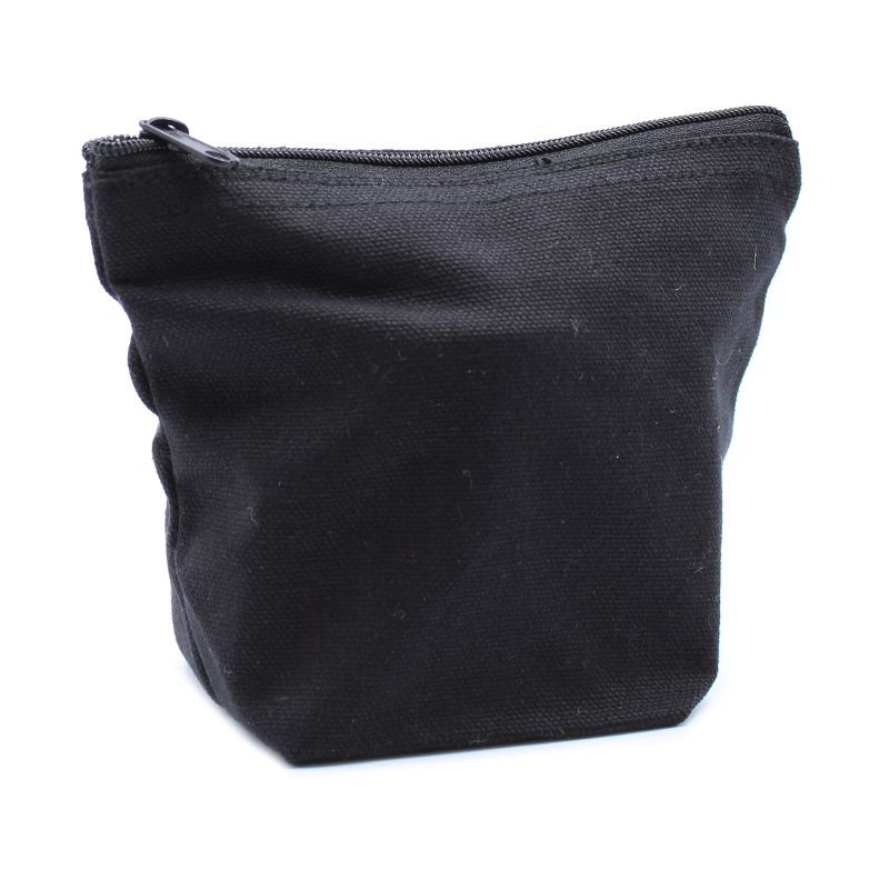 Kulturtasche aus schwarzer Baumwolle 10 oz - Mini-Beutel
