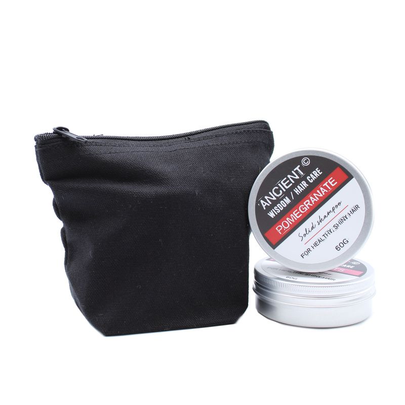 Kulturtasche aus schwarzer Baumwolle 10 oz - Mini-Beutel
