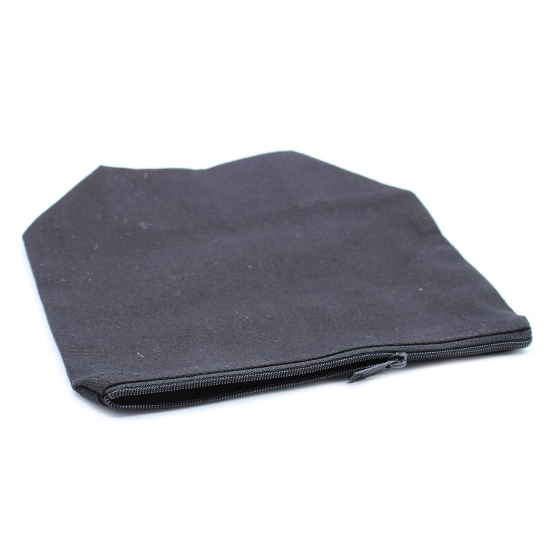 Kulturtasche aus schwarzer Baumwolle, 10 oz – mittlerer Beutel