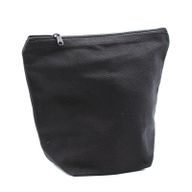 Kulturtasche aus schwarzer Baumwolle, 10 oz – mittlerer Beutel