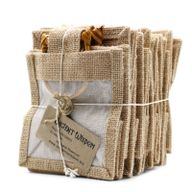 Geschenktasche aus Jute mit Baumwoll-Fenster  - klein 'natur'