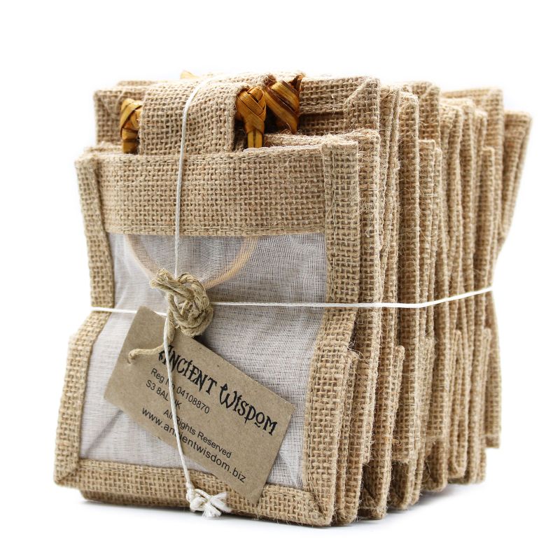 Geschenktasche aus Jute mit Baumwoll-Fenster  - klein 'natur'