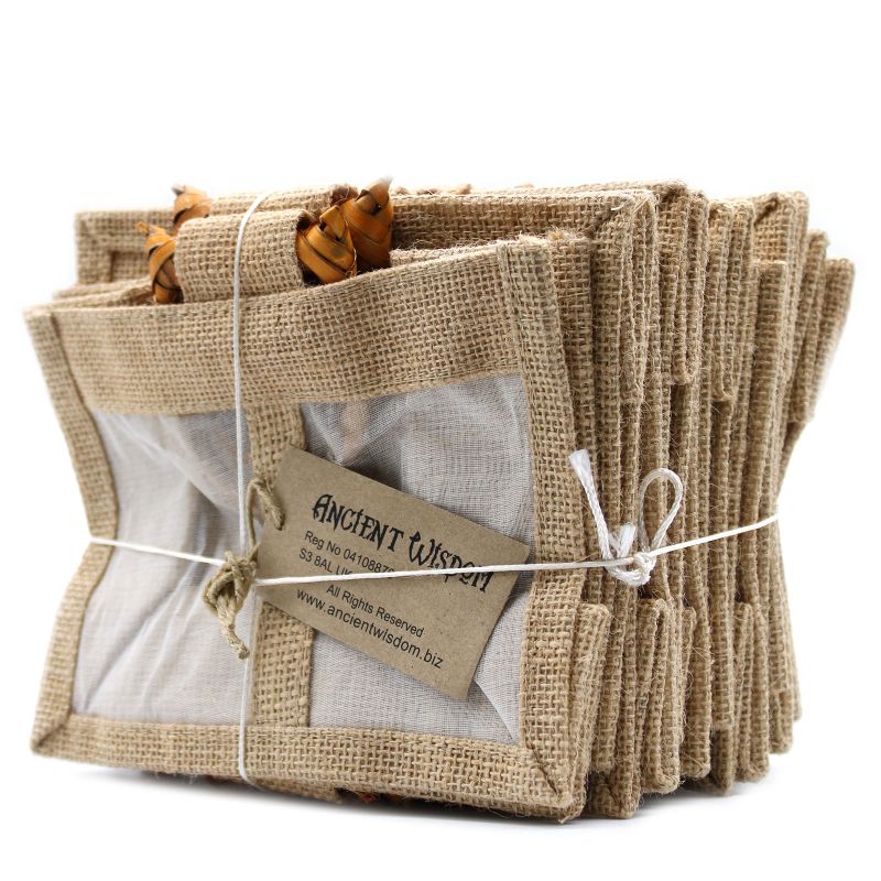 Geschenktasche aus Jute mit Baumwoll-Fenster  - mittelgroß 'natur'