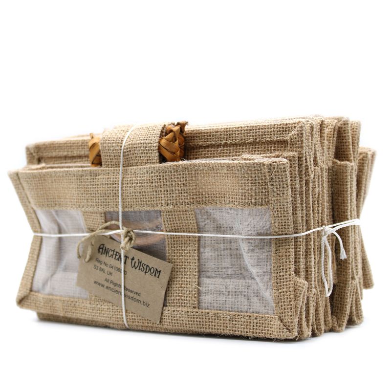 Geschenktasche aus Jute mit Baumwoll-Fenster  - groß 'natur'