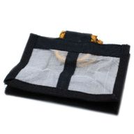 Geschenktasche aus Jute mit Baumwoll-Fenster  - mittelgroß 'schwarz'